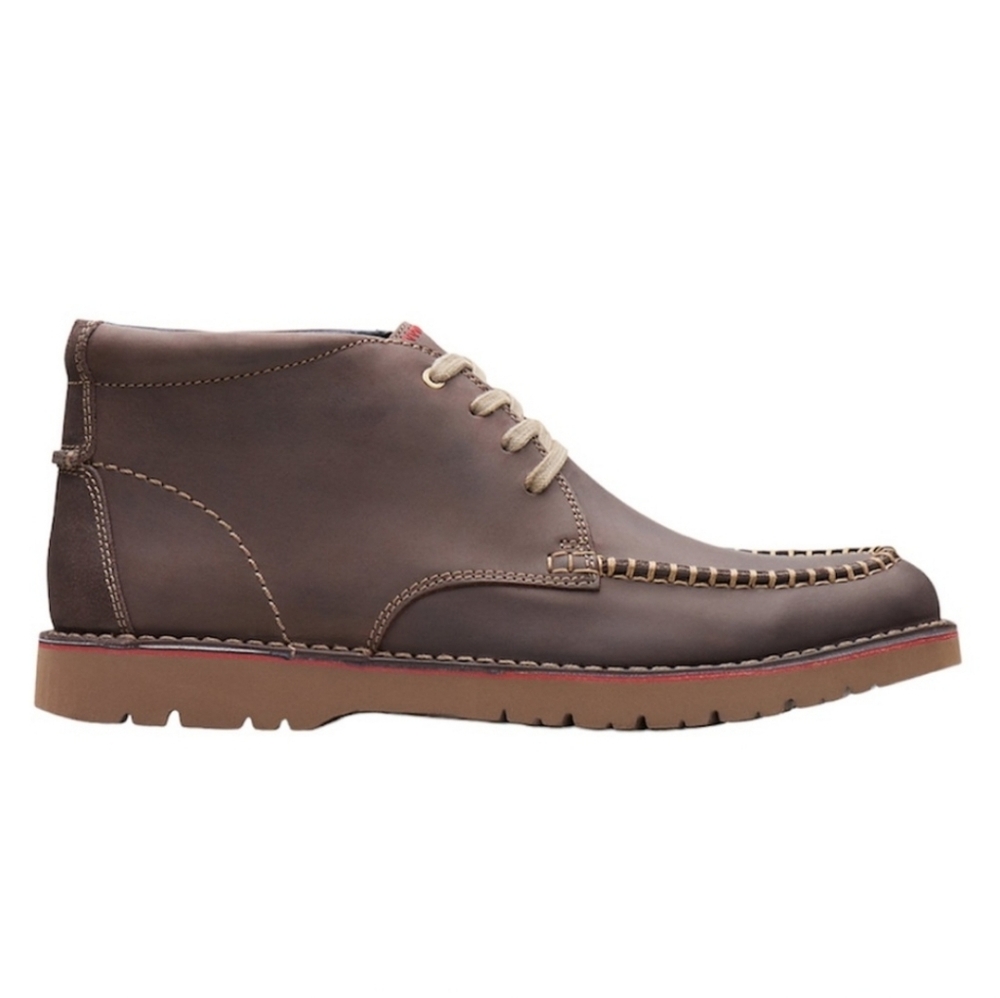 Clark's Vargo Rise Dark Brown Leather Boots 10M